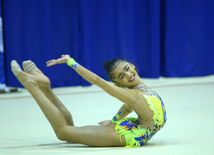 Bədii gimnastika üzrə XXII Bakı çempionatı və birinciliyi start götürüb. Bakı, Azərbaycan, 13 noyabr 2015